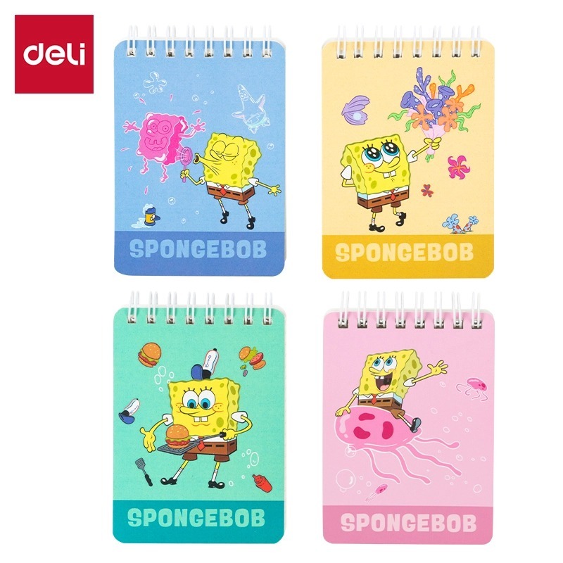 

Deli Notebook Mini Aesthetic Motif Spongebob A7 Isi 100 Sheet / Buku Catatan Kecil Lucu | LA7100