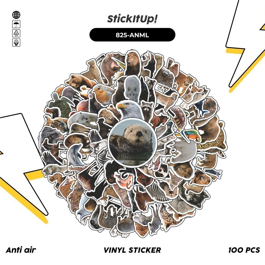 

COD✨ 100 Pcs Stiker Hewan-Hewan V2 Lucu Anti Air Untuk Dekorasi Notebook Sepeda Skateboard Handphone DIY
