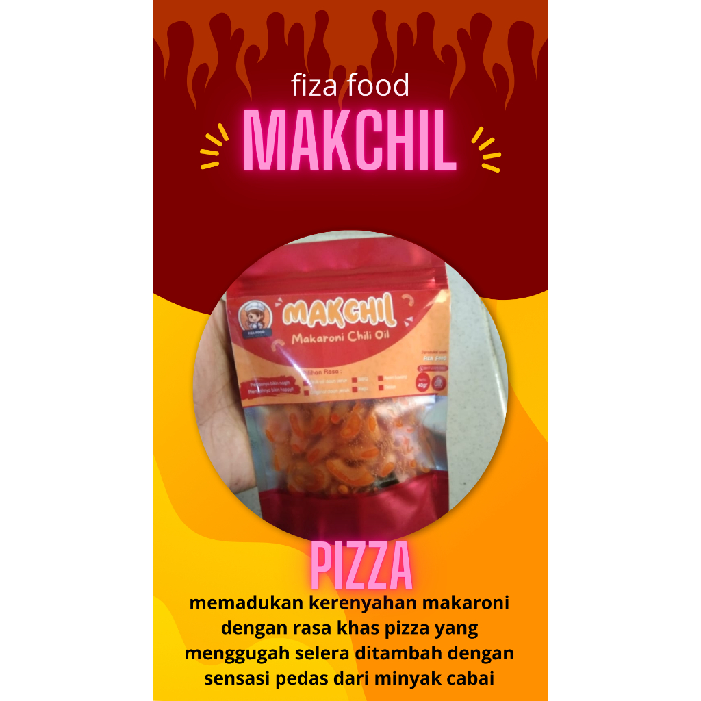 

Makaroni Chili Oil 40 gram Rasa Pizza