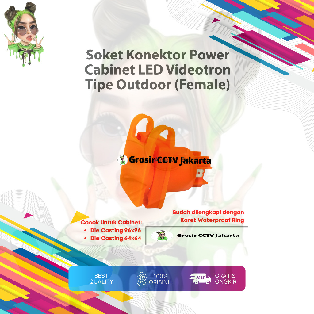 Socket Soket Konektor Outdoor Power Cabinet Kabinet Videotron Female
