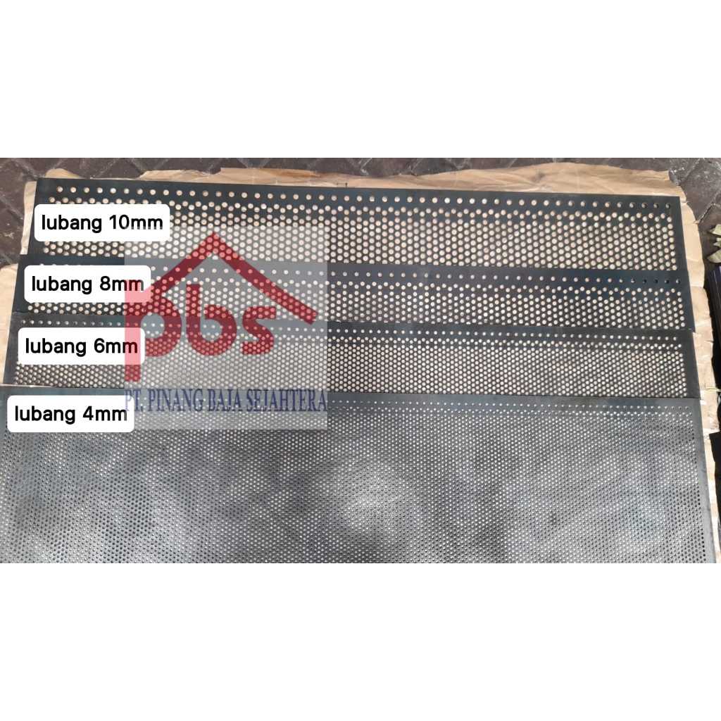PLAT BESI PERFORATED LOBANG BULAT 120 cm x 240 cm 0.8mm 1mm 1,2 mm 1.5 mm 2mm 3 mm