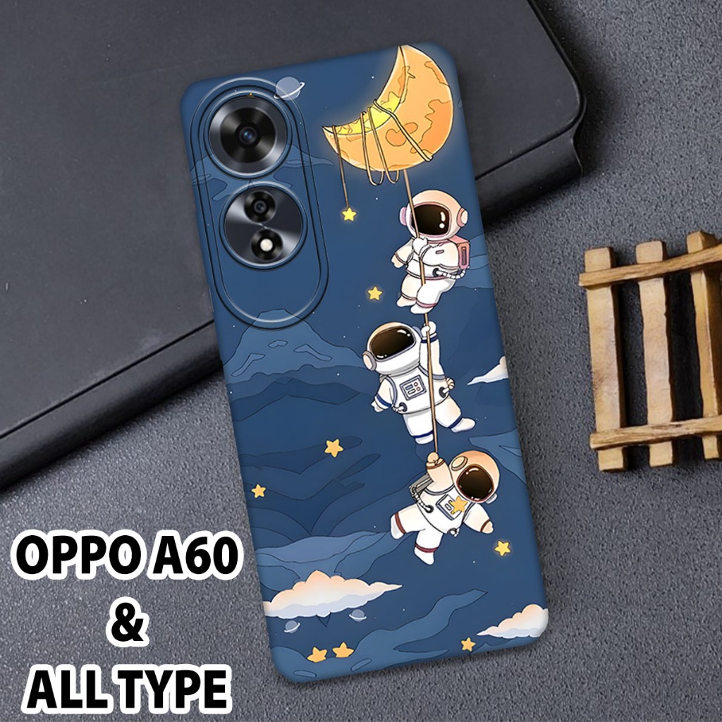 (KS16)  Softcase karet untuk OPPO A60 2024  Motif gambar karakter Lucu/casing OPPO A60 terbaru/kesin
