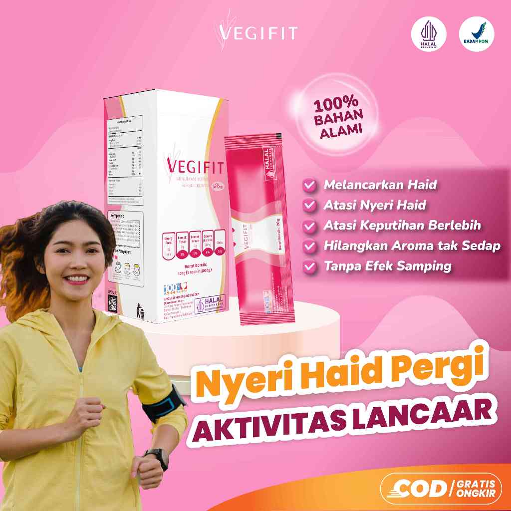 

Vegifit Minuman Herbal Lancar Haid Menstruasi Telat Terlambat Siklus Bulan Jamu Ramuan Alami Ampuh Manjur Aman Untuk Busui KB Kesehatan Wanita 100gr