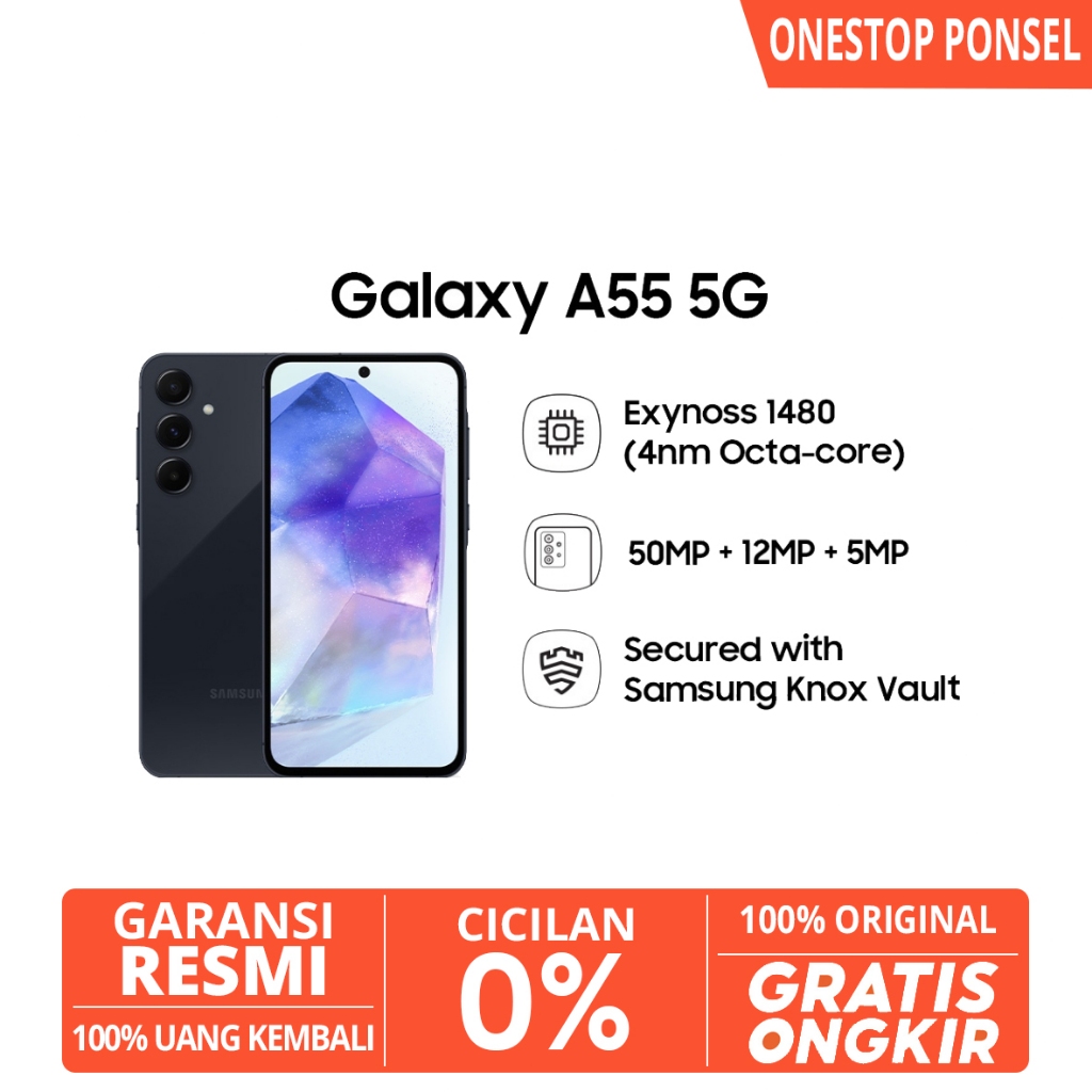 Samsung Galaxy A55 5G 8/256GB 12/256GB NFC Garansi Resmi Not A52s A54