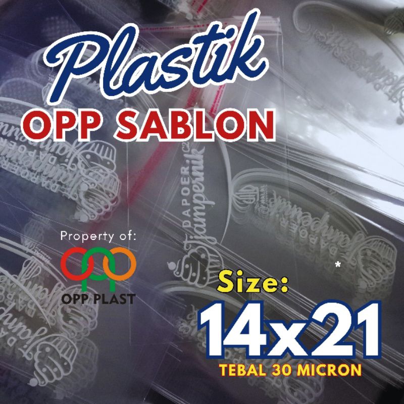 

Plastik OPP Lem Tebal 14x21 (1000 lbr) Sablon