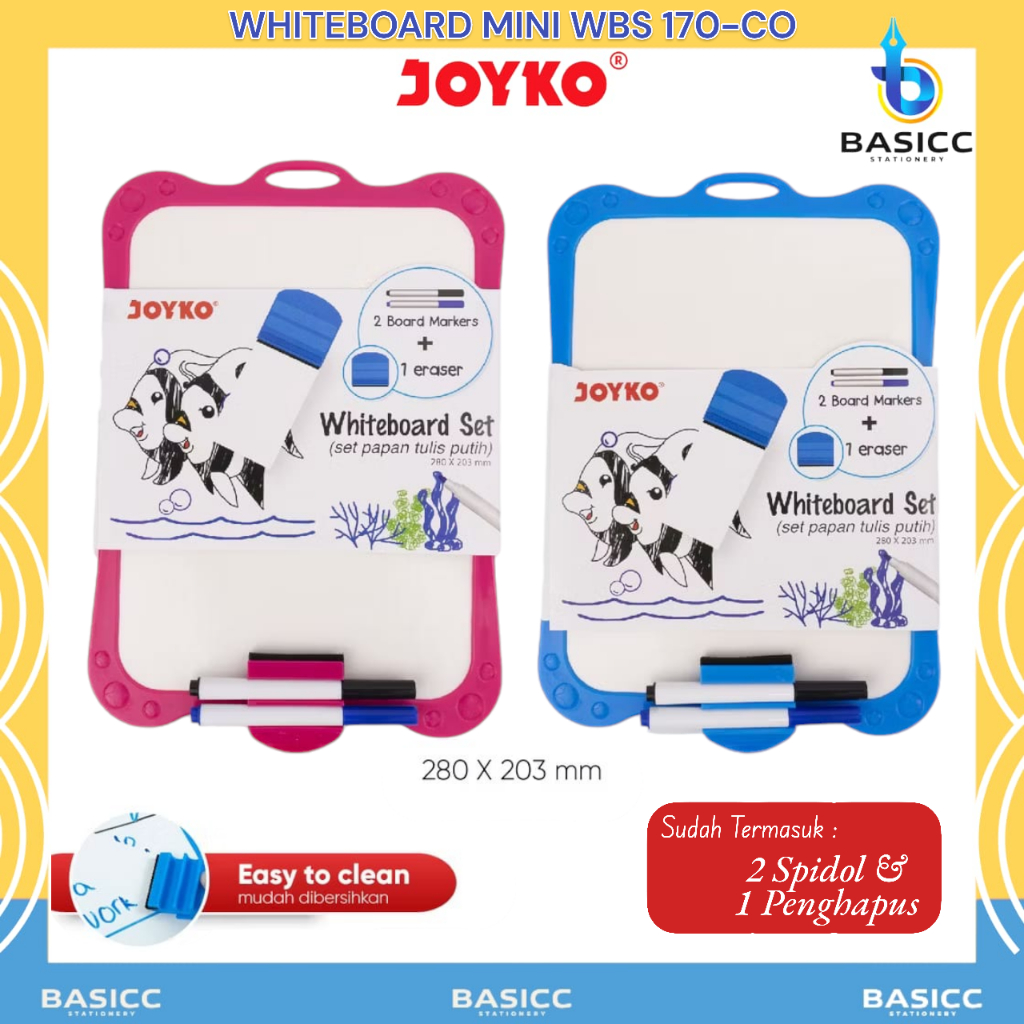 

Joyko Papan Tulis Putih Whiteboard Set WBS-170CO