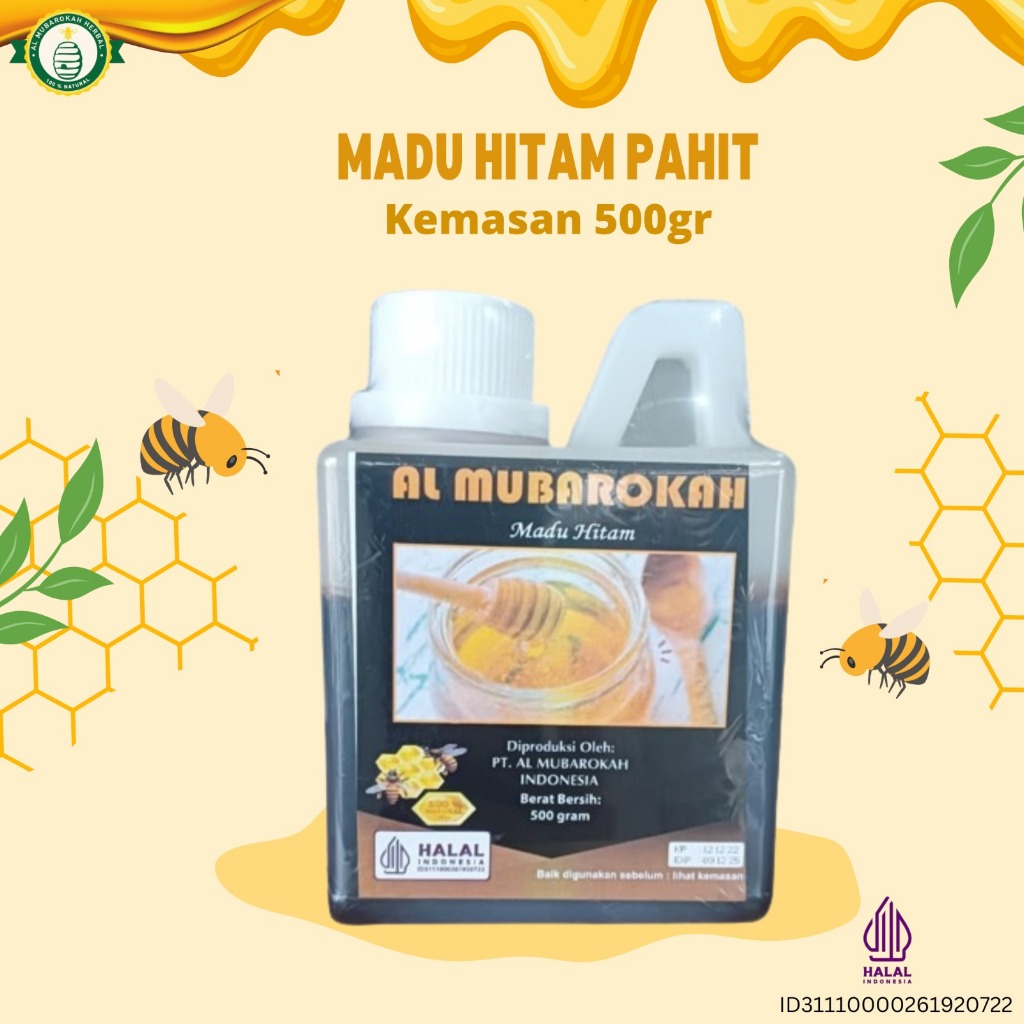 

AL MUBAROKAH - MADU HITAM Al Mubarokah Kemasan 500gram