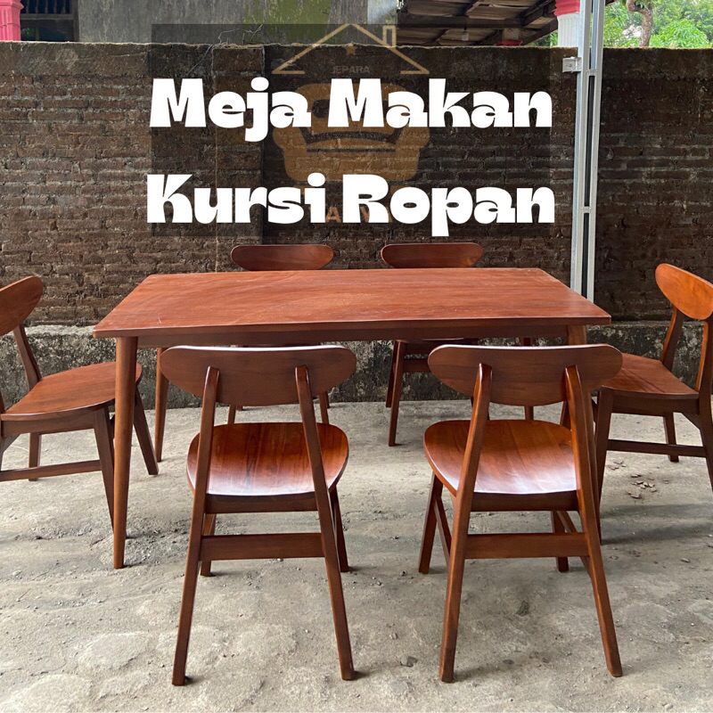 SET MEJA MAKAN 6 KURSI