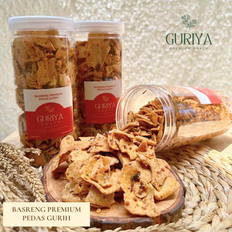

BASRENG PREMIUM PEDAS GURIH CEMILAN GURIYA SNACK 350GR