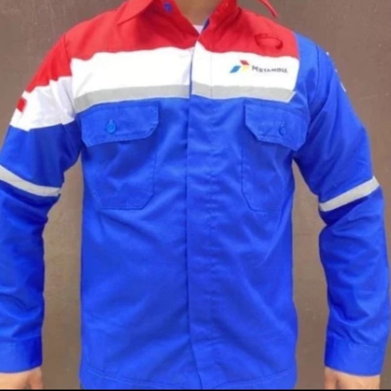 CASTEM BORDIR BAJU ATASAN NOMEX PERTAMINA ORIGINAL
