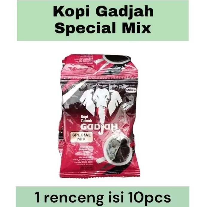 

Kopi Gadjah Special Mix - 1renceng isi (10bungkus x 23gr) [Renceng]