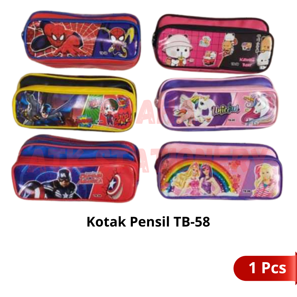 

Kotak Pensil 2 Sleting TB-58 / Tempat Pensil / Pencil Case 2 Sleting TB-58