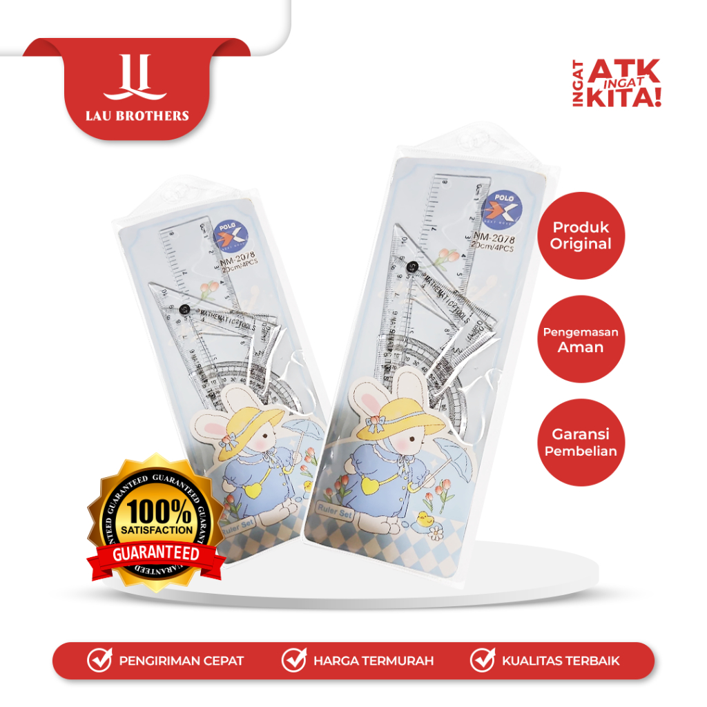 

NEXT-M PAKET PENGGARIS/ RULER SET CUTE RABBIT NM-2078 (1SET)