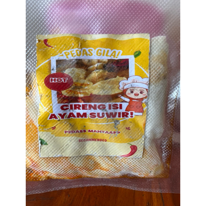 

Cireng Isi Ayam Suwir kemasan mini / frozen food/cemilan pedas/jajanan