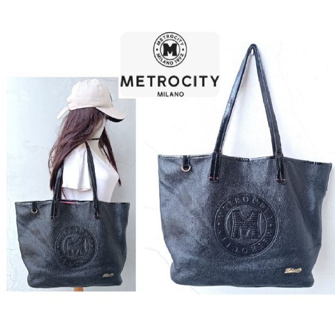 Original Metrocity Leather Hobo Bag Tote Tas wanita