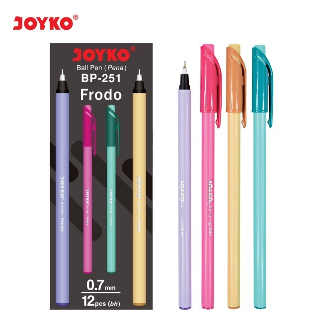 

Ballpen Pulpen Bolpen Joyko BP-251 Frodo 0.7 mm 1 Box 12 Pcs