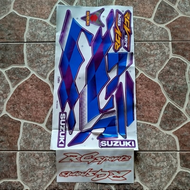 Stiker Striping Suzuki RG Sport Satria Ungu