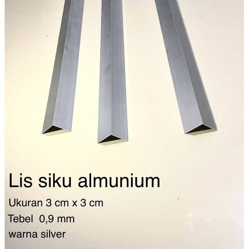 Lis siku alumunium siku 3 cm x 3 cm