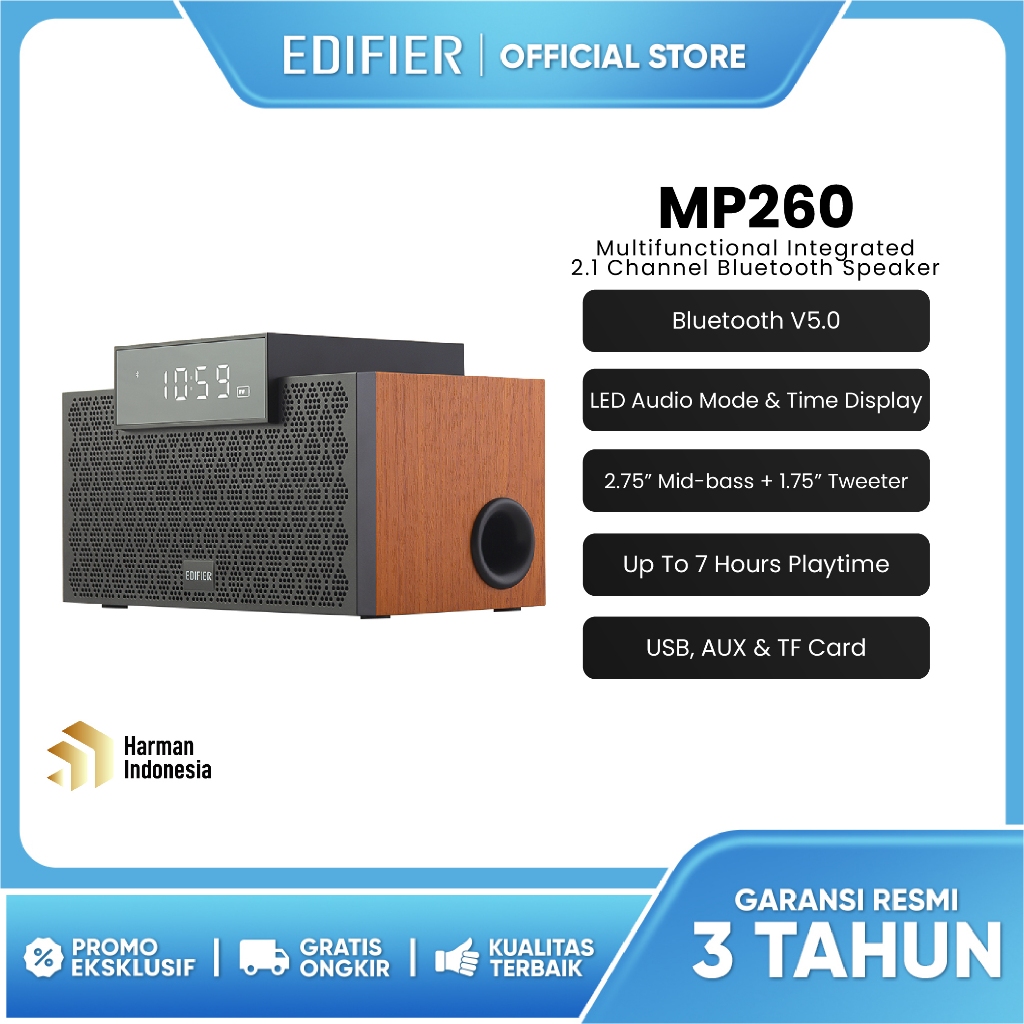 EDIFIER MP260 Multifunctional Integrated 2.1 Channel Bluetooth Speaker