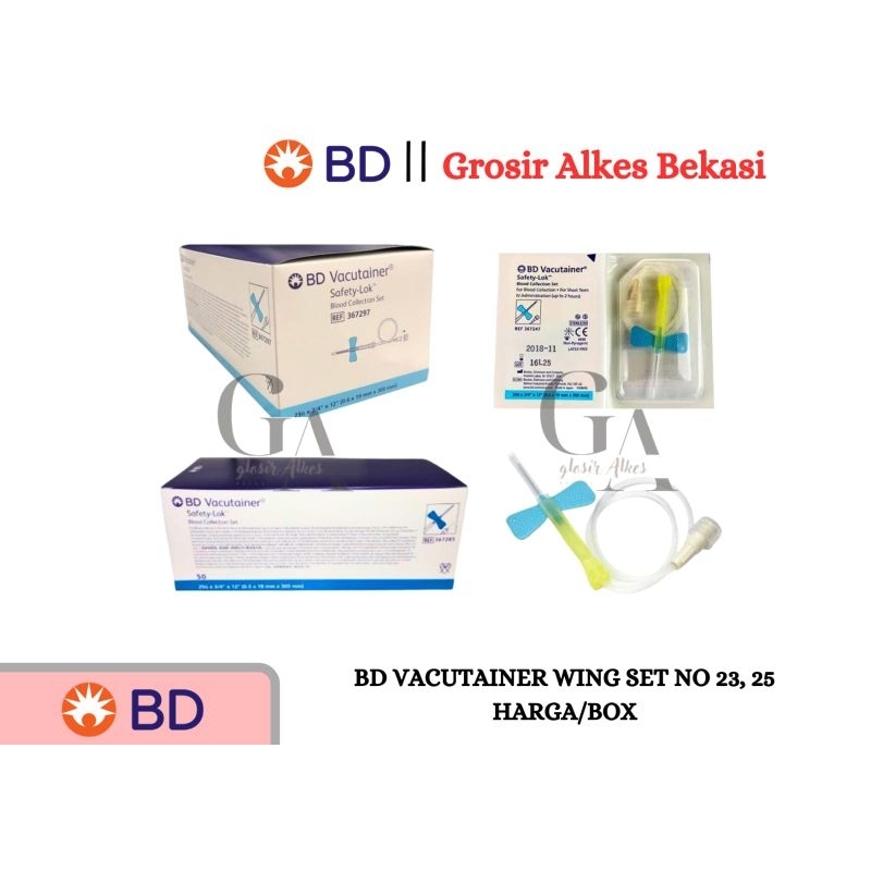 BD Vacutainer Wing Set No 23 Dan 25 Harga/ Box