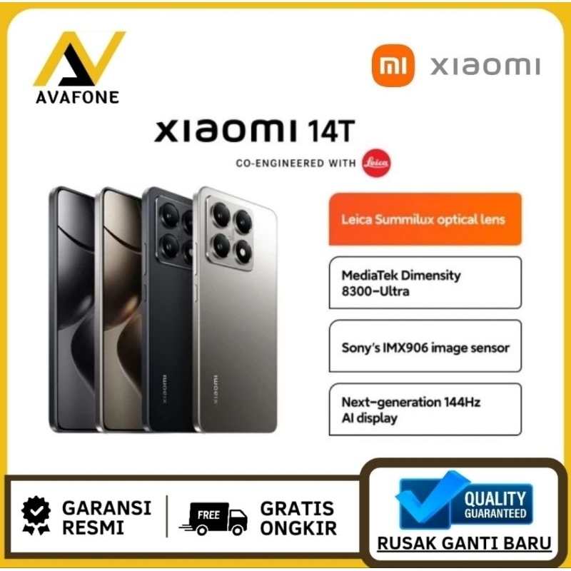 HP Xiaomi 14T & 14T Pro New Bergaransi Resmi 12+12/512GB