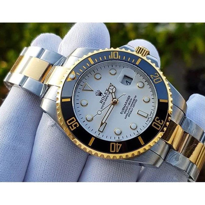 FULLSET jam tangan rolex pria original box papperbag rantai jam tangan cowok ori free box