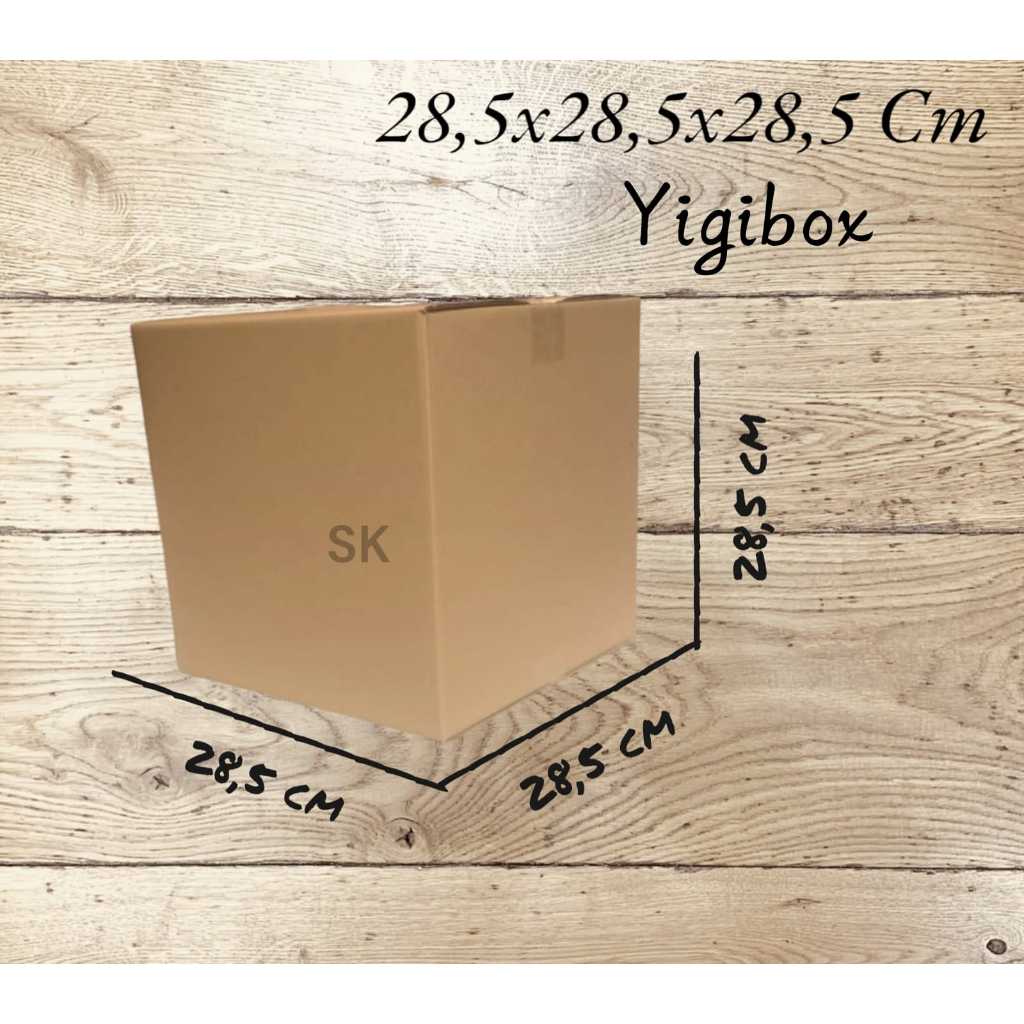 

Kardus Karton Box Ukuran 28.5x28.5x28.5 CM.... ST Single Wall Polos Untuk Packing Souvenir dll