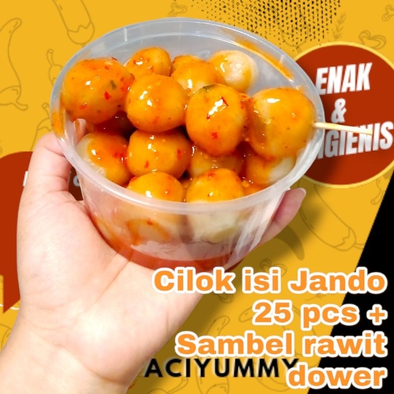 

Cilok jando frozen plus sambal rawit dower pedas dan nikmat 25 pcs