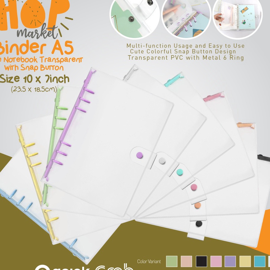 

STOK SEDIKIT Album Cute A5 Binder PVC 6 Ring Notebook Diary for Photocard Idol KPOP Instax Foto Lomo Card Holder Ukuran A 5