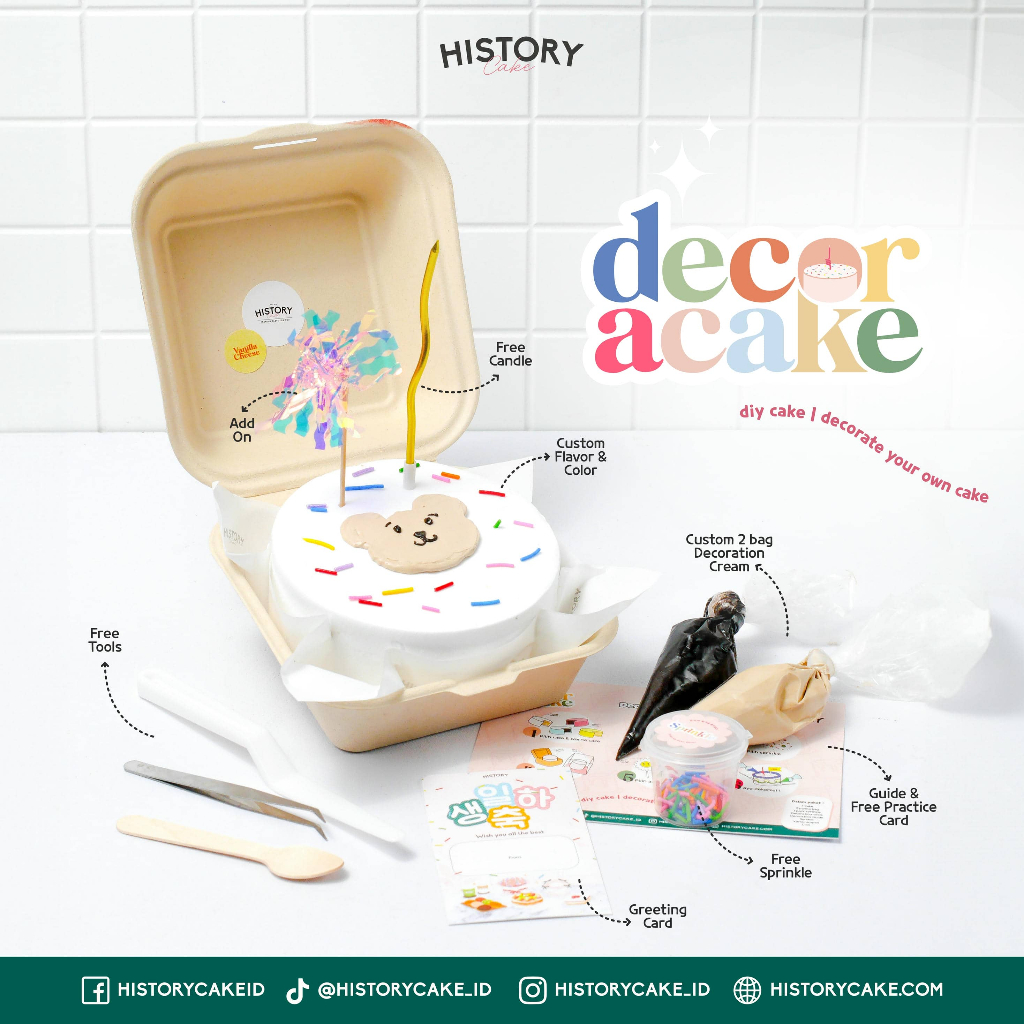 DIY Cake | create your own cake | bento cake | korean cake | Dekor sendiri