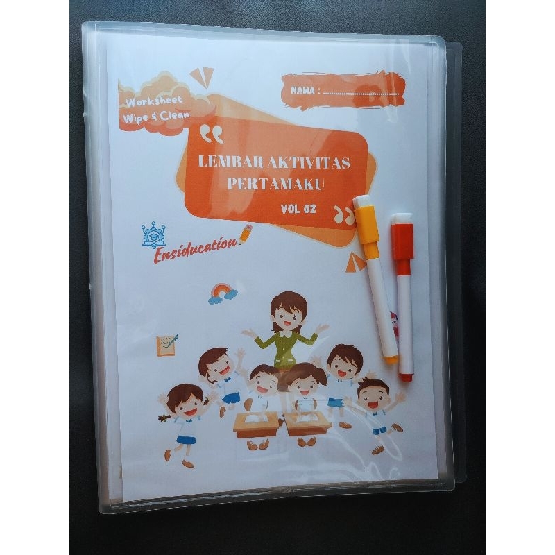 

ENSIDUCATION - Lembar Aktivitas Vol 02 / Lembar Kerja Anak Vol 02/ Worksheet Anak / Free 2 Spidol warna Random