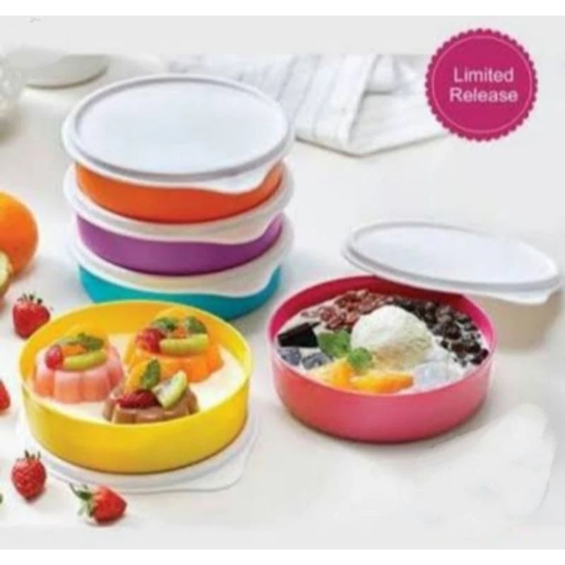 tempat bekal bulat// tupperware