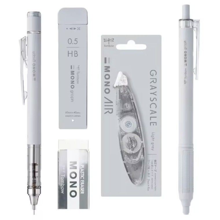 

Ay00! Tombow Mono Grayscale Series Mono Graph Lite Mono Eraser Mono Air Correction Tape Pensil
