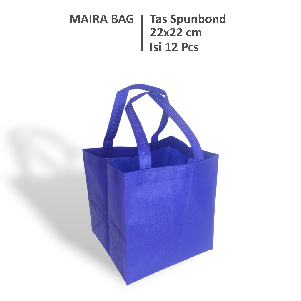 

12 Pcs Tas Hajatan 22x22 cm Tas Box Nasi Tas Spunbond