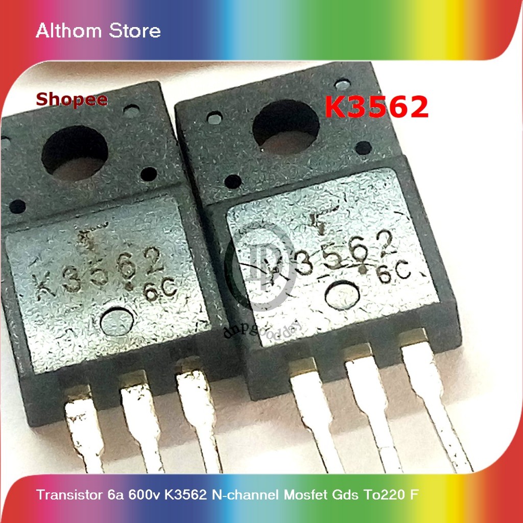 transistor 6a 600v k3562 n-channel mosfet gds to220 f