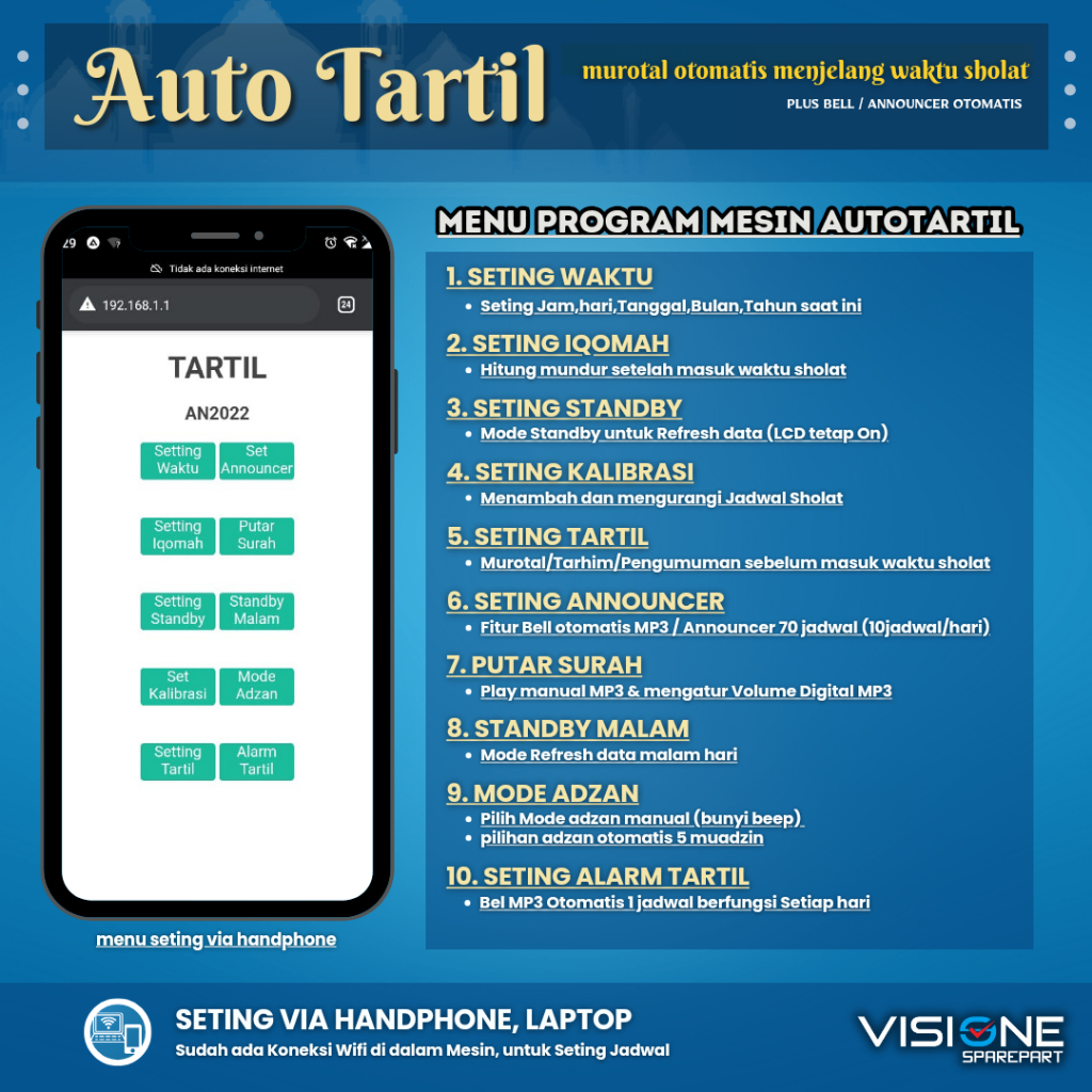 Jlelectro Mesin Autotartil Tartil Otomatis Adzan Otomatis Murotal Masjid
