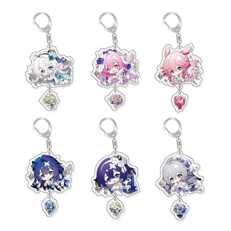 Gantungan Kunci Elysia Honkai Impact 3rd Akrilik Transparan Keychain Gift Souvenir Hadiah Anime Kado