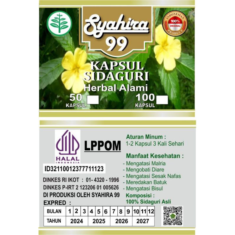 

KAPSUL SIDAGURI 1SI 100 CAPSUL