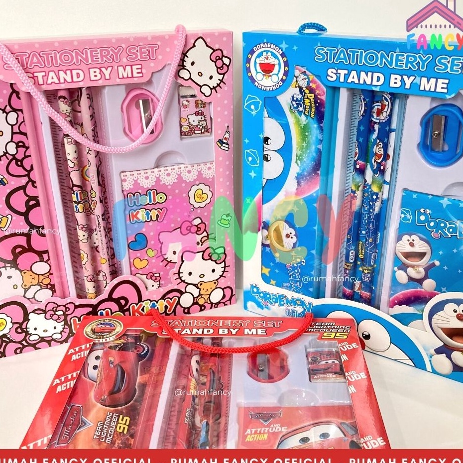 

Super Pembelian FREE BUBBLE DUS Paket Alat Tulis Study Set Fancy kode 8821 CARS Hellokitty Doraemon Sophia