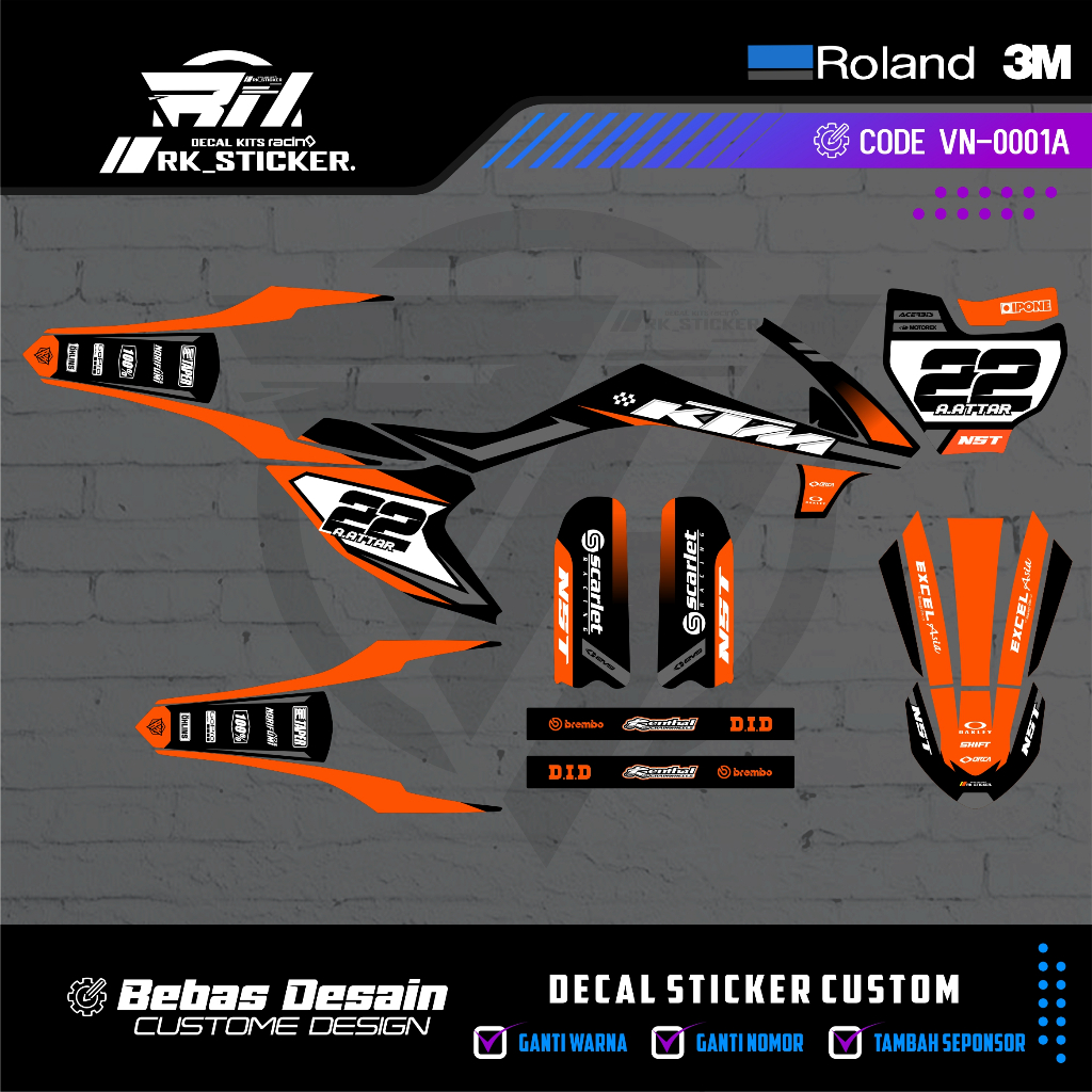 DECAL RXF 50 CC / KTM 50 CC / KTM 65 CC FREE CUSTOME DESIGN