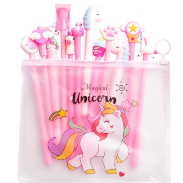 

Super Star Pulpen Gel Karakter Lucu Set Isi 2PCS Pena FREE Zipper Pouch Tempat Pensil Transparan Murah stockami A15