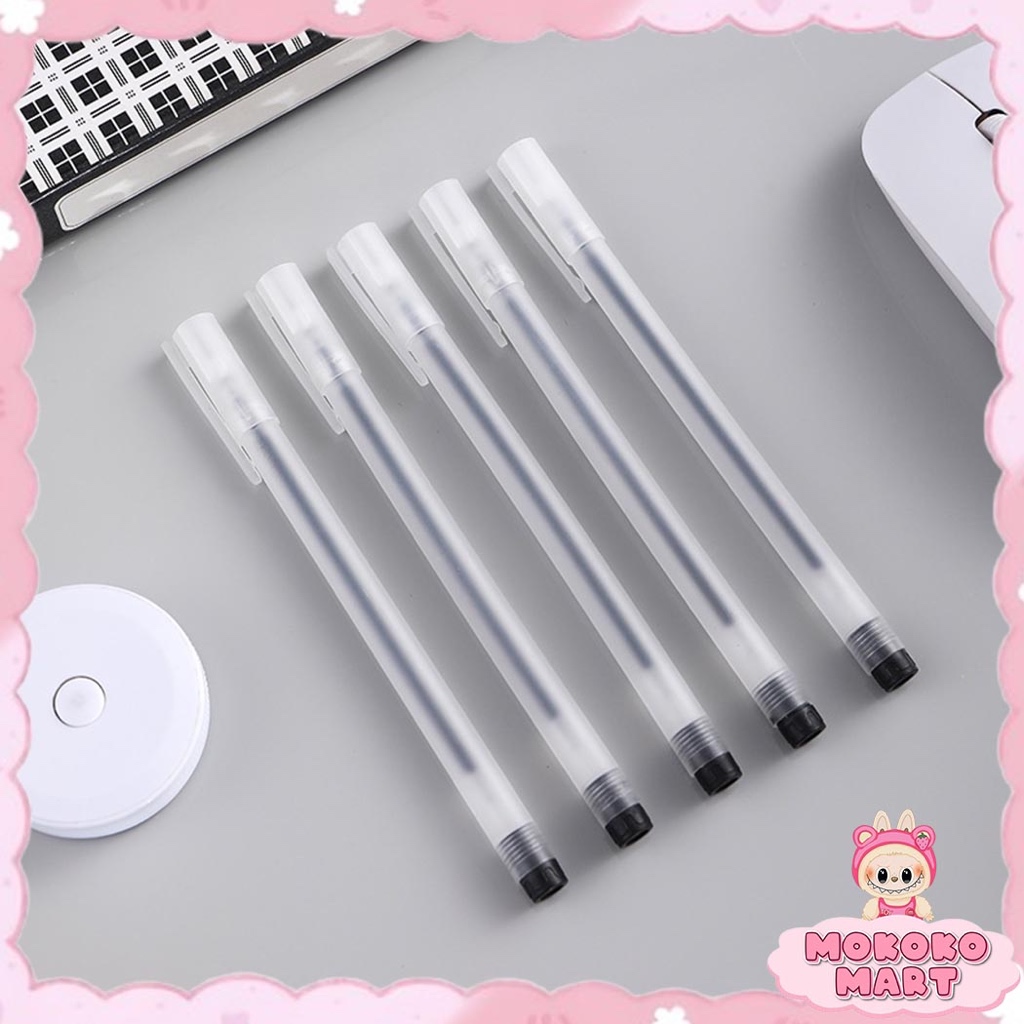 

MM Pen Pulpen Pena Tulis Cair Hitam 1 Pc Pulpel Gel 0.5mm Pena Pulpen Bolpoin Tinta Gel Cair - AT04