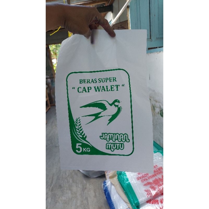 CUSTOM SABLON PLASTIK BERAS 3KG & 5KG 1 WARNA