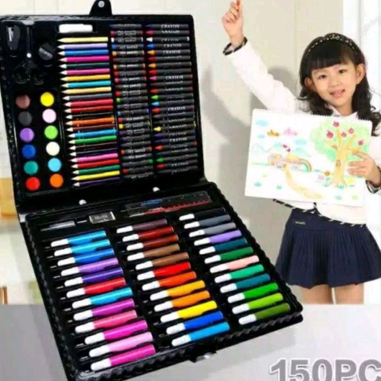 

Lebih Hemat 15Pcs Crayon Set Art Set Isi 15 Pcs Pensil Warna Set Anak Crayon Full Set Alat Lukis