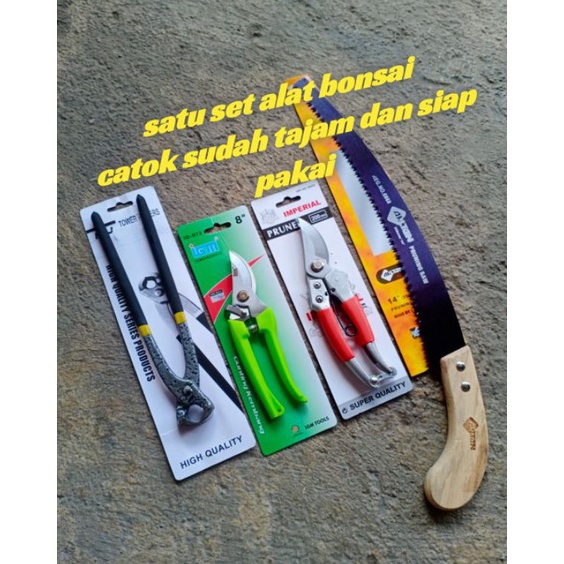 New Trending  paket alat bonsai gergaji lengkung gunting dahan catok bonsai