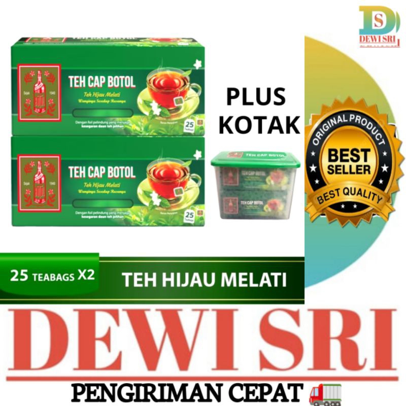 

TEH CAP BOTOL 2Box (1Box isi 25 Kantong) Free Tepak/Kontainer.