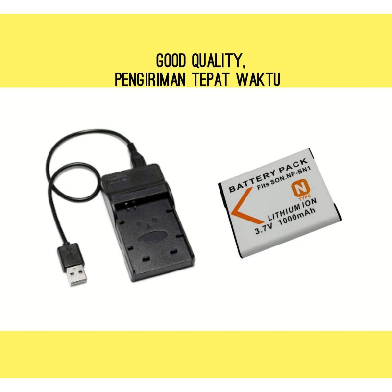 Baterai & Charger Sony Cybershot DSC NP-BN NP-BN1 NP BN - Batre Casan