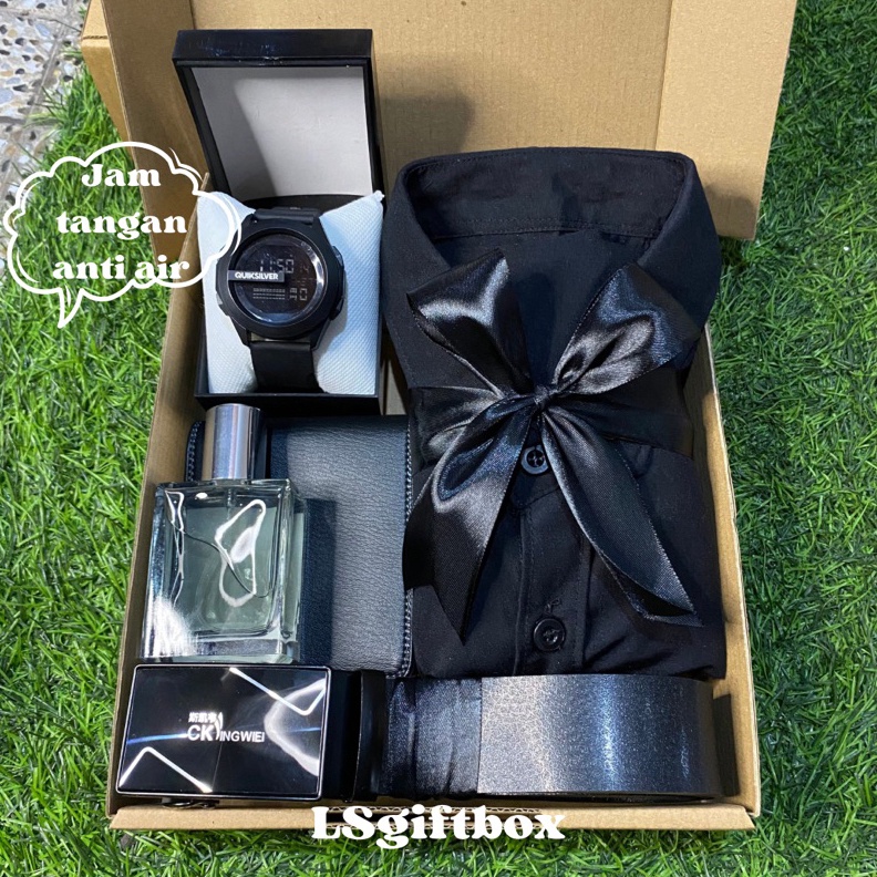 

JAM TANGAN ANTI AIRgift box cowok Hampers kado Ulang tahun pria pernikahan Anniversary wisuda kemeja polos jam tangan anti air kado kemeja cowo size L XL XXL XXXL COWOK VALENTINE KADO AYANK PACAR SUAMI TUNANGAN AYAH BAPAK