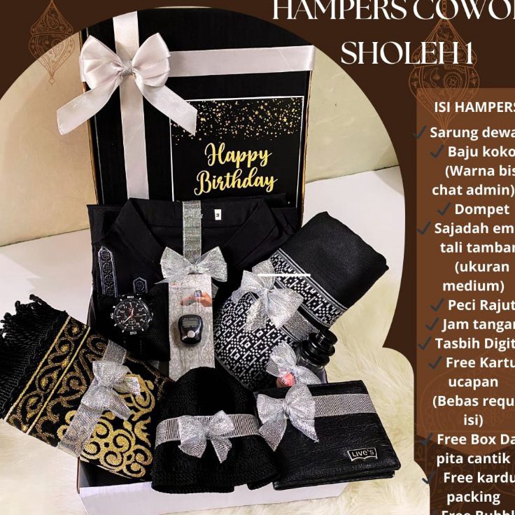Borong Laris  HAMPERS COWOK SHOLEHHAMPERS LEBARANBAJU TAQWASARUNGTASBIHHADIAH ULANG TAHUNGIFT BOX CO