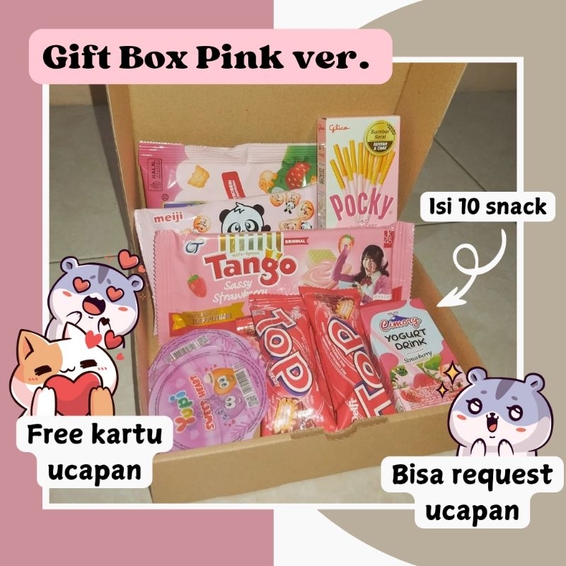 

Gift Box Snack Hampers Hadiah/Kado Wisuda/Kelulusan/Ulang Tahun/Anniversary/Lebaran/Valentine